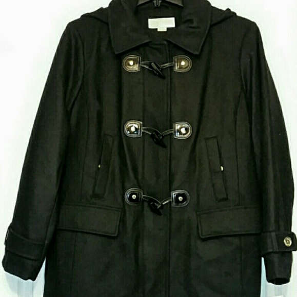 Michael Kors Jackets & Blazers - NWT Michael Kors plus black wool-blend toggle coat
